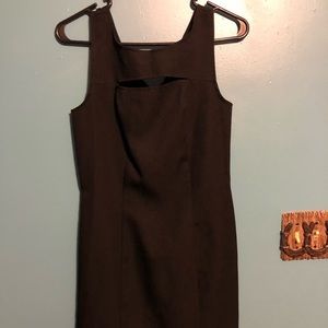 Black Front Cut Out Professional Classy Dress